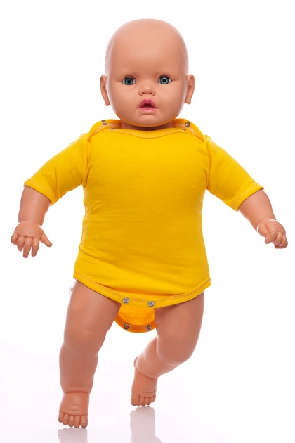 Боди с коротким рукавом интерлок Babykroha желтый 68 см (50043) - изображение 3