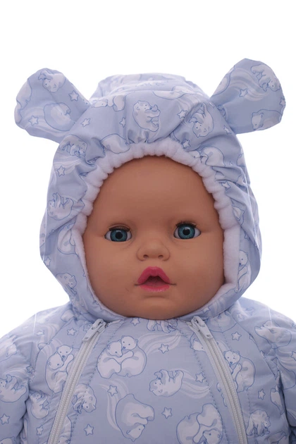 Конверт на флисе для мальчика Babykroha с Мишками серо голубой 68 см (44908) - изображение 2