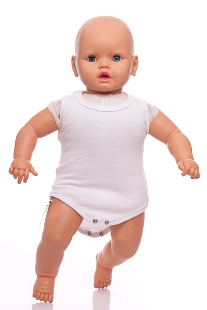 Боди майка интерлок Babykroha белый 68 см (50030) - изображение 3