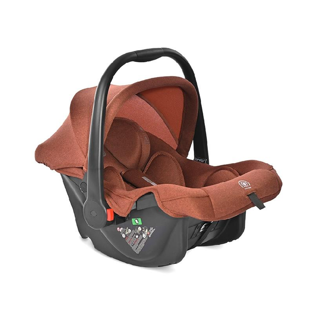 Автокресло детское люлька Бебикокон Lorelli Joy 0-13 кг Ginger Автопереноска коричневое - изображение 1