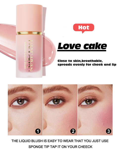 Румяна Handaiyan жидкие для лица Mousse Liquid Blush 06 - изображение 5