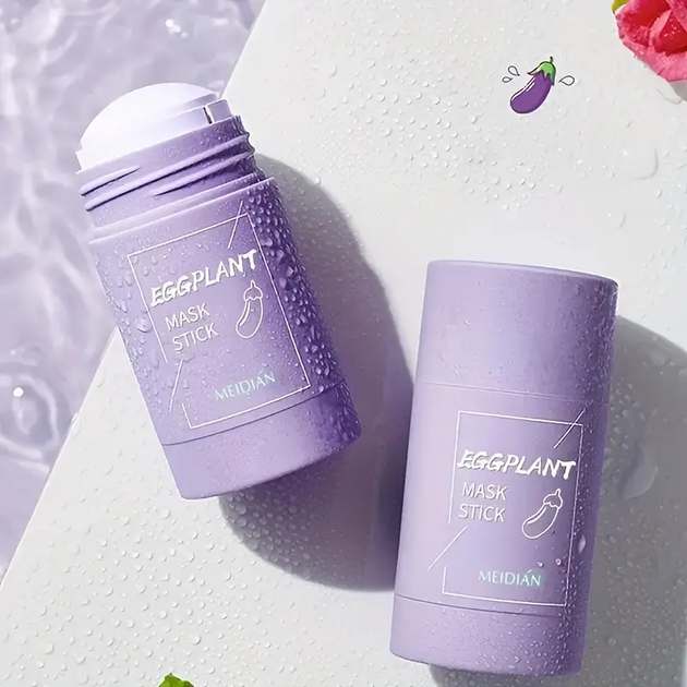 Маска стик для глубокого очищения и сужения пор лица Eggplant Stick Mask с органической глиной и экстрактом баклажана 40 г - изображение 4
