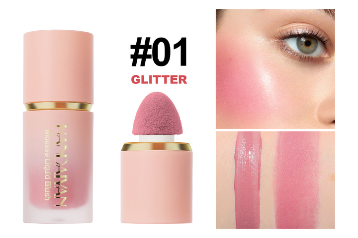 Румяна Handaiyan жидкие для лица Mousse Liquid Blush 01 - изображение 2