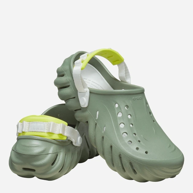 Женские кроксы Crocs Echo Clog 207937-308 38-39 (M6/W8) 24 см Зеленые (1962658485532) - изображение 3