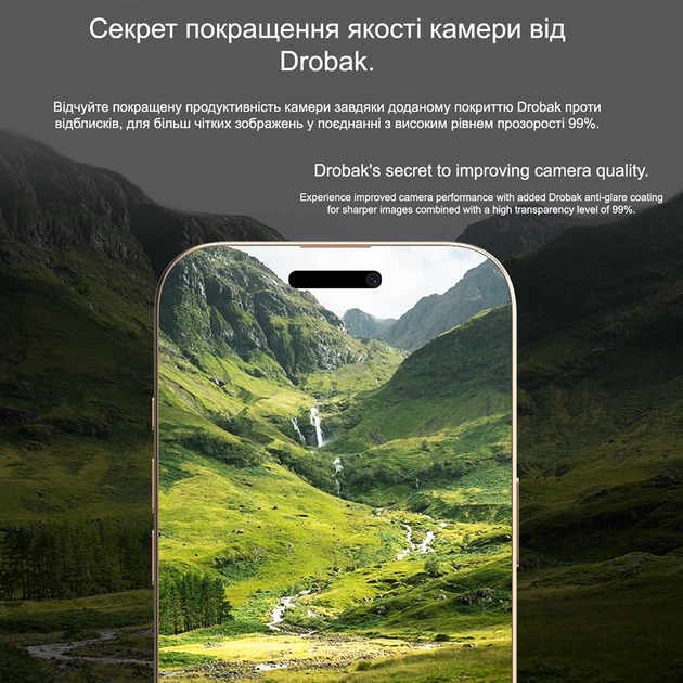 Защитное стекло для камеры смартфона Apple iPhone 16 Pro Drobak 3D (676762) - изображение 5