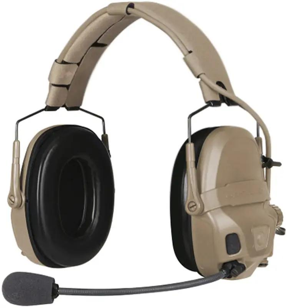 Активні навушники Ops-Core AMP Communication Headset-Connectorized. Верхній тримач. Tan - зображення 1