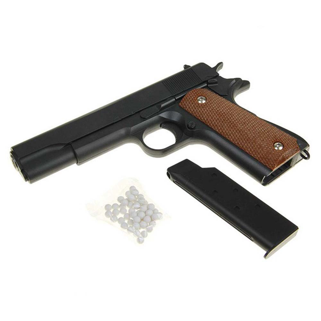 Страйкбольний пістолет для дітей Colt M1911 Classic з кульками та кобурою Galaxy G13+. - зображення 2