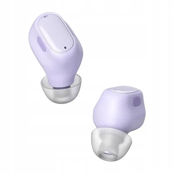 Bluetooth навушники Baseus Encok True Wireless Earphones WM01 Plus (NGWM010001) з кейсом, цифровим дисплеєм та Bluetooth 5.0 у фіолетовому кольорі - зображення 6