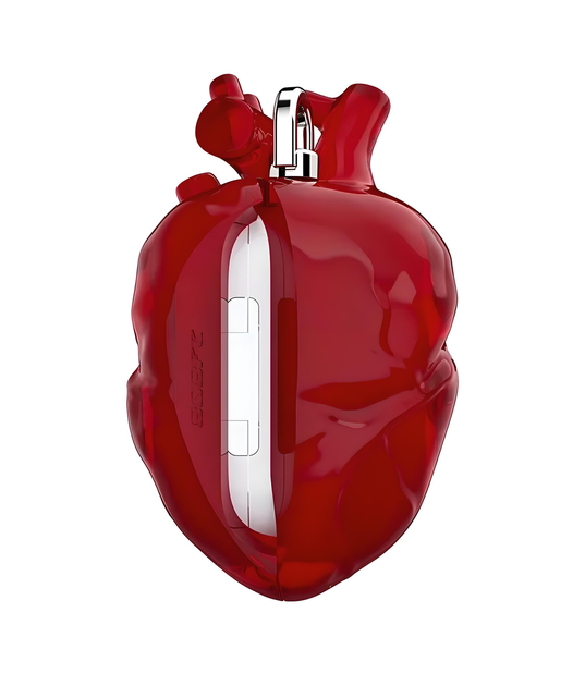 Чехол силиконовый BLACKTIME 808FC HEARTHCASE для Apple AirPods Pro / Pro 2 с карабином, красный - изображение 5