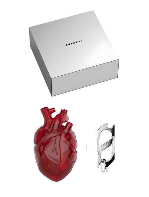 Чехол силиконовый BLACKTIME 808FC HEARTHCASE для Apple AirPods Pro / Pro 2 с карабином, красный - изображение 8