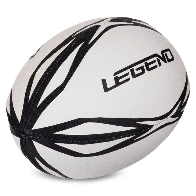 Мяч для регби LEGEND R-3299 №3 белый-черный - изображение 2