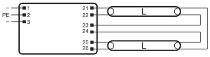 2x58 ЕПРА для люмінесцентних ламп T8 220-240V IP20 [4008321294289] QT-FIT8 Osram - зображення 4