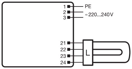 1x26-42 ЕПРА для компактних люмінесцентних ламп 220-240V IP20 [4008321329134] QTP-M Osram - изображение 4