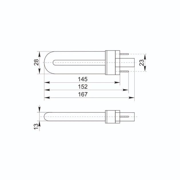 Светильник 9W 230V 580lm 6500K G23 IP20 230х57мм белый [LLPO0-3024-1-9-K01] ЛПО3024 - изображение 3