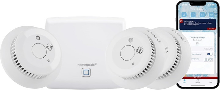 Розумний датчик HomeMatic IP starter set smoke detector (HmIP-SK4) - зображення 1