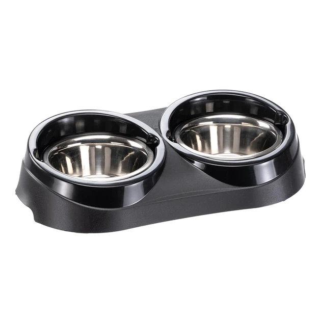 Пластиковая подставка с мисками из стали для собак Ferplast DUO FEED, 3.6 л - изображение 3