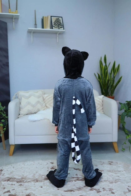 Пижама кигуруми Kigurumi для мальчика Лемур Серый на рост 165 - 175 см (203742) - изображение 3