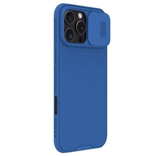 Чехол со шторкой для камеры NILLKIN CamShield Pro для iPhone 16 Pro - Blue - изображение 3