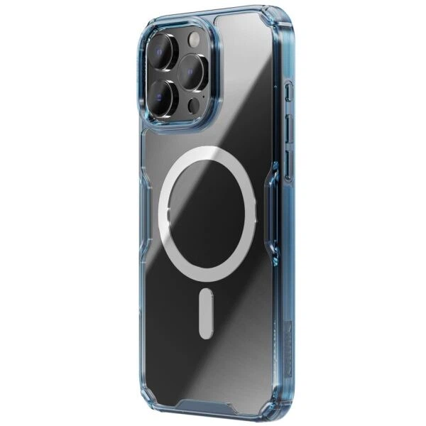 Силіконовий чохол NILLKIN Nature TPU Pro Magnetic для iPhone 16 Pro - Blue - зображення 2