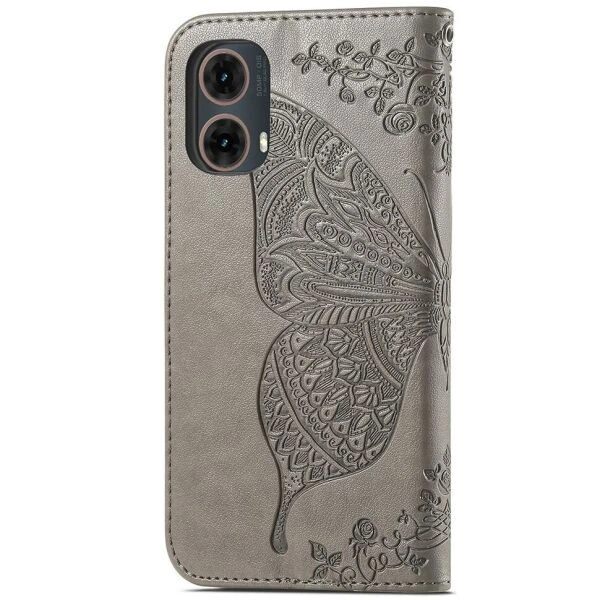 Чохол-книжка з малюнком UniCase Butterfly Pattern для Motorola Moto G85 - Grey - зображення 5
