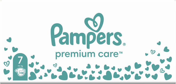 Підгузки Pampers Premium Care Розмір 7 15+ кг 108 шт (8700216423632) - зображення 2