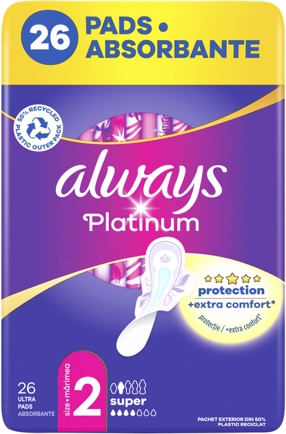 Гігієнічні прокладки Always Platinum Super Розмір 2 26 шт (8001841913841) - зображення 2