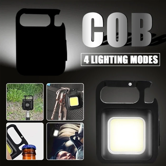 Ліхтарик акумуляторний LED Брелок з карабіном та магнітом COB 500mAh - Фото 9 Ліхтарик акумуляторний LED Брелок з карабіном та магнітом COB 500mAh - зображення 9
