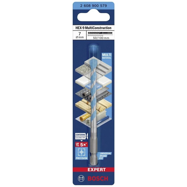 Сверло Bosch EXPERT MultiConstruction CYL-9, 7x50x100 мм (2608900579) - изображение 4