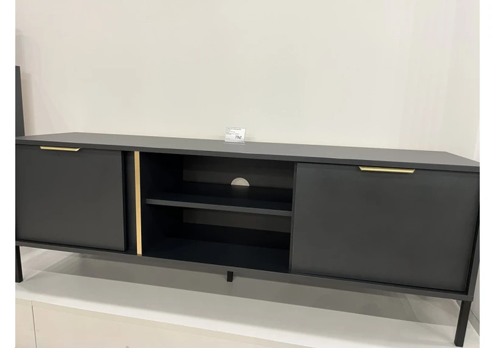 Тумба под телевизор Ларс/Lars 2-дверная 2D/153 Антрацит Ш153xВ54 см. Perfect Home - изображение 11