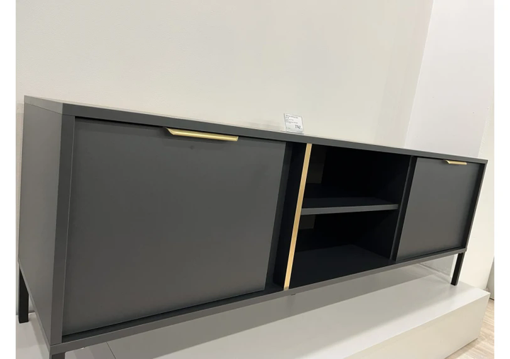 Тумба под телевизор Ларс/Lars 2-дверная 2D/153 Антрацит Ш153xВ54 см. Perfect Home - изображение 12
