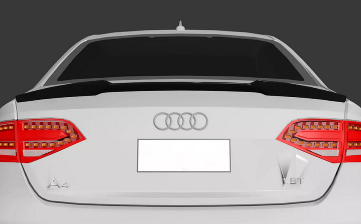 Спойлер на Audi A4 B8 стиль M4 чорний глянсовий ABS-пластик (2008-2012) - зображення 3