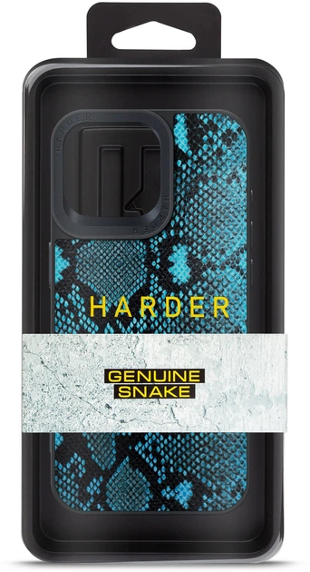 Чохол для смартфона Harder Genuine Snake для Apple iPhone 15 Pro Max Dark Blue (ARM76784) - Фото 3 Чохол для смартфона Harder Genuine Snake для Apple iPhone 15 Pro Max Dark Blue (ARM76784) - зображення 3