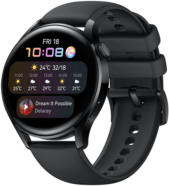 Inteligentny zegarek Huawei Watch 3 Czarny (55026820) - obraz 1