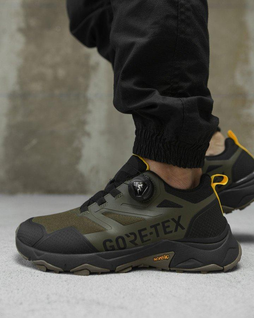 Мужские демисезонные кроссовки Gore-Tex на автозавязке 41р олива с ...