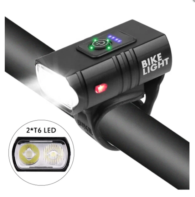 Аккумуляторный велосипедный фонарь USB Bike Light BK-02 на руль велосипеда, Велофара на руль велосипеда Черный - изображение 7