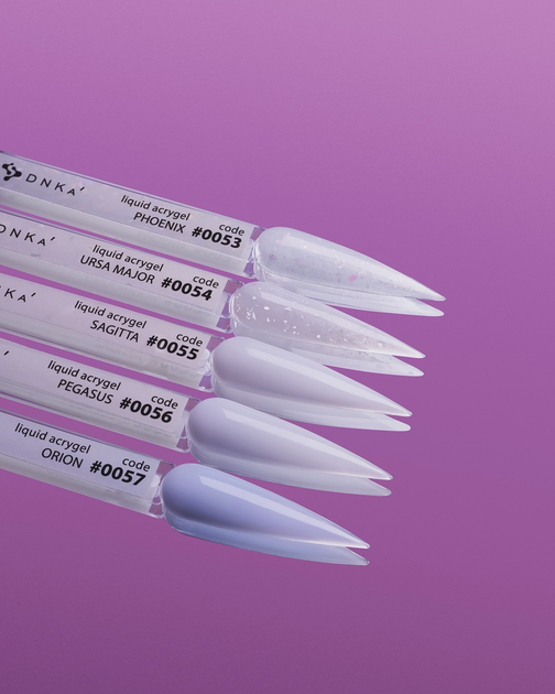 Жидкий полигель для наращивания ногтей (голубой) Liquid Acrygel Orion 0057 DNKa 12 мл - изображение 4