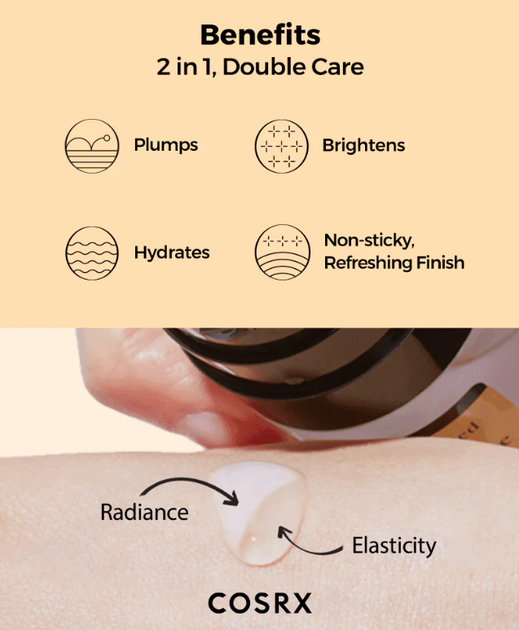 Двойная эссенция с муцином улитки для сияния кожи COSRX Advanced Snail Radiance Dual Essence 80ml - изображение 4