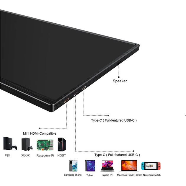 Портативный монитор Zeuslap P16K Black [111065] - изображение 2