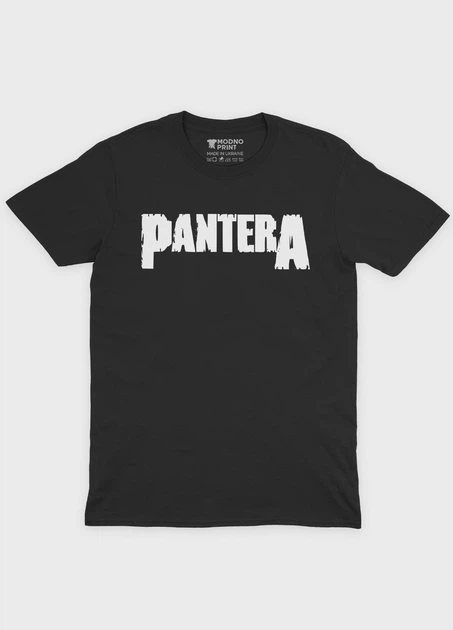 Чоловіча футболка MODNO з рок принтом "Pantera" XL Чорний (TS001-5-BL-004-2-433-M) - Фото 1 Чоловіча футболка MODNO з рок принтом "Pantera" XL Чорний (TS001-5-BL-004-2-433-M) - зображення 1