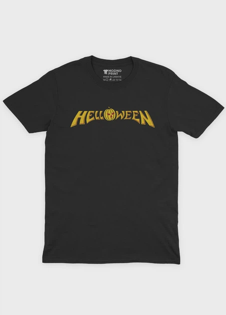 Чоловіча футболка MODNO з рок принтом "Helloween" M Чорний (TS001-5-BL-004-2-375-M) - Фото 1 Чоловіча футболка MODNO з рок принтом "Helloween" M Чорний (TS001-5-BL-004-2-375-M) - зображення 1