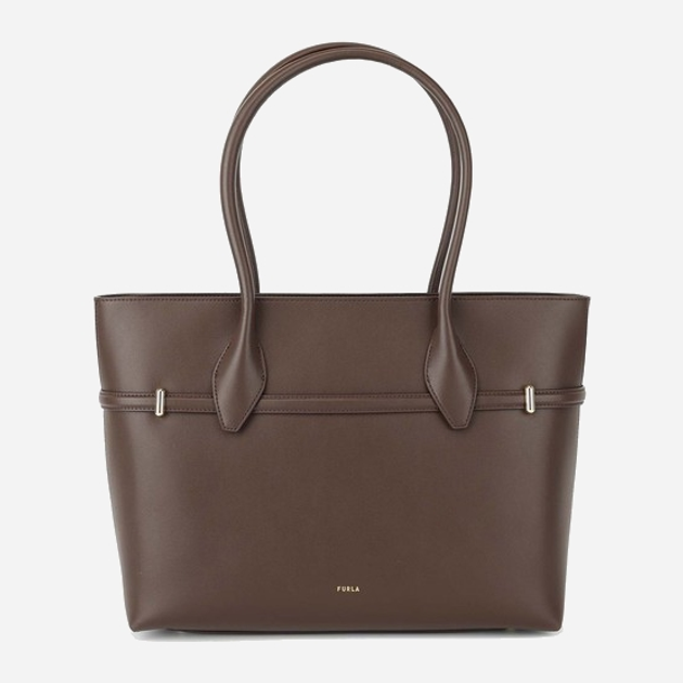 Torebka shopper damska ze skóry naturalnej Furla WB01497BX31042460S1007 Ciemnobrązowa (8050597546247) - obraz 2