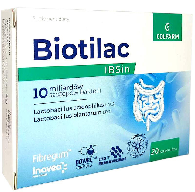 Дієтична добавка Colfarm Biotilac Hepa IBSin 20 капсул (5901130358045) - зображення 1