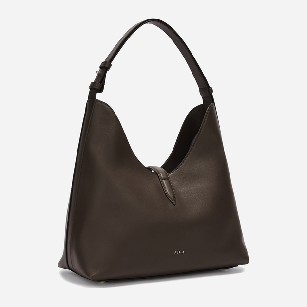 Torebka hobo damska ze skóry naturalnej Furla WB01499BX31042460S1007 Ciemnobrązowa (8050597546353) - obraz 2