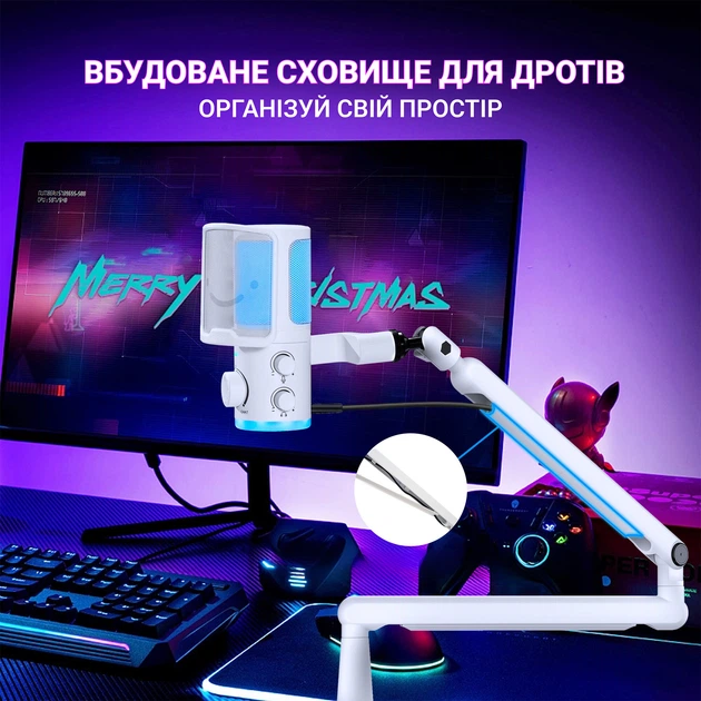 Микрофон конденсаторный Fifine TAM6W White - Фото 8 Микрофон конденсаторный Fifine TAM6W White - изображение 8
