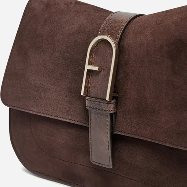 Сумка крос-боді через плече жіноча з натуральної шкіри Furla WB00996BX33542460S1007 Темно-коричнева (8050597551715) - зображення 3