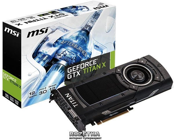 Видеокарта MSI PCI-Ex GeForce GTX TITAN X 12288MB GDDR5 (384bit