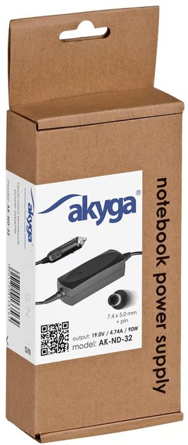Zasilacz Akyga do laptopa HP 19V 4.74A 90W (7.4x5 + pin) (AK-ND-32) - obraz 3
