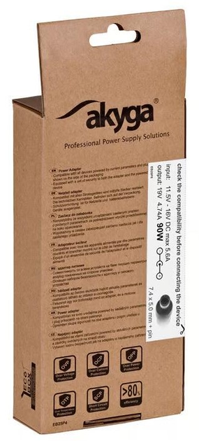 Zasilacz Akyga do laptopa HP 19V 4.74A 90W (7.4x5 + pin) (AK-ND-32) - obraz 4