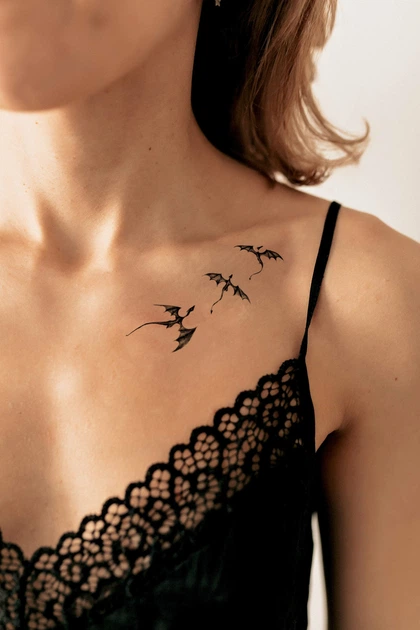 Временная тату TATTOOSHKA "Драконы" L-13 - изображение 3