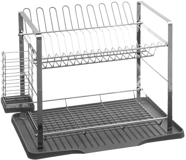 Suszarka do naczyń Secret de Gourmet dwupoziomowa Antracytowa (3560234543942) - obraz 1